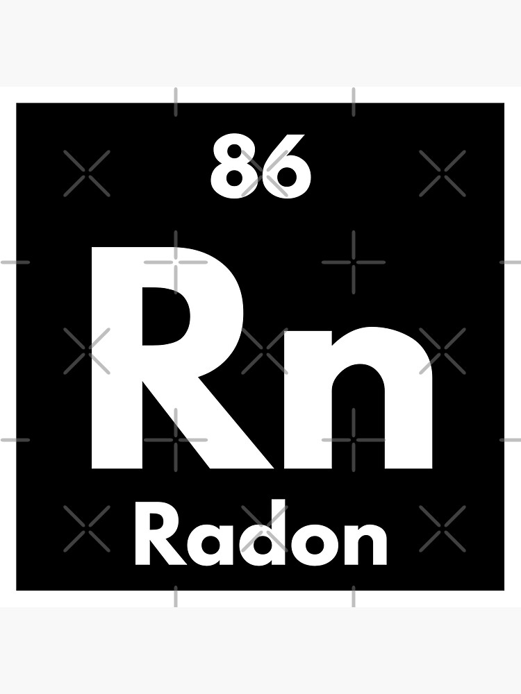 Periodic Table Element Number 86 Rn Radon Sticker For Sale By