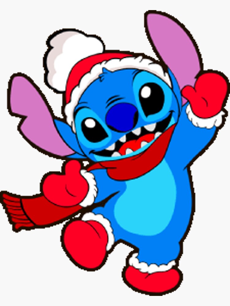 Stitch Christmas Sticker For Sale By Design Busuk Redbubble