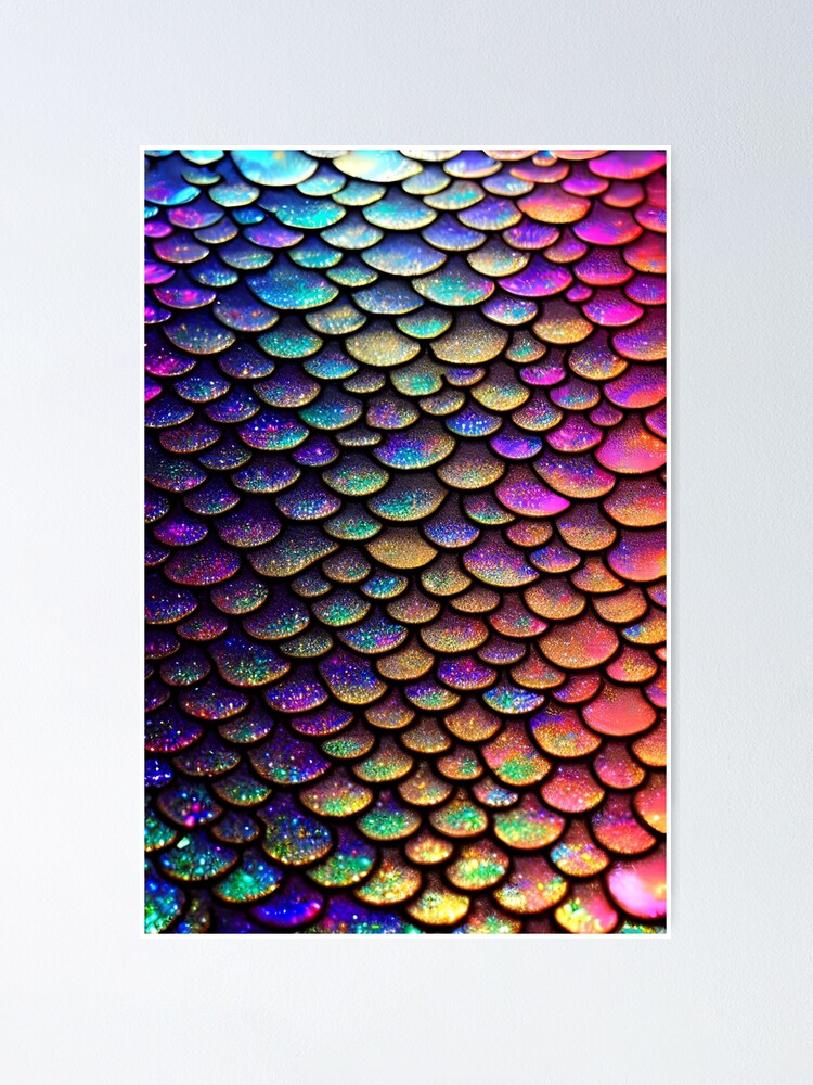 Shiny Glitter Sparkle Mermaid Scales Poster For Sale By