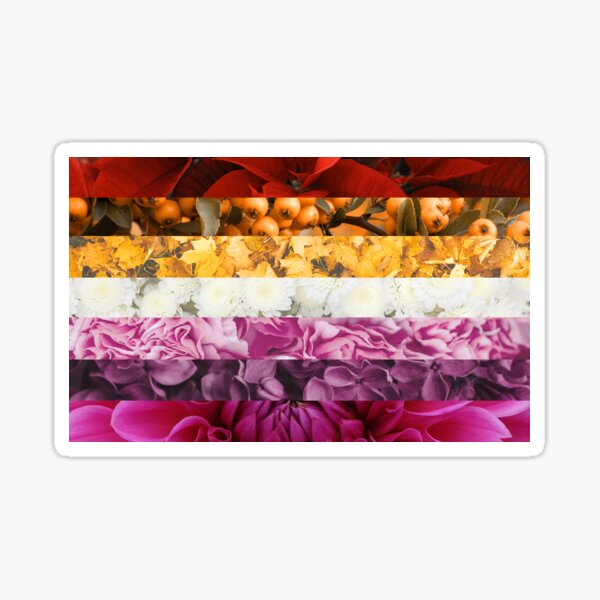 Nature Lesbian Pride Flag Sticker For Sale By Robiscuit Redbubble