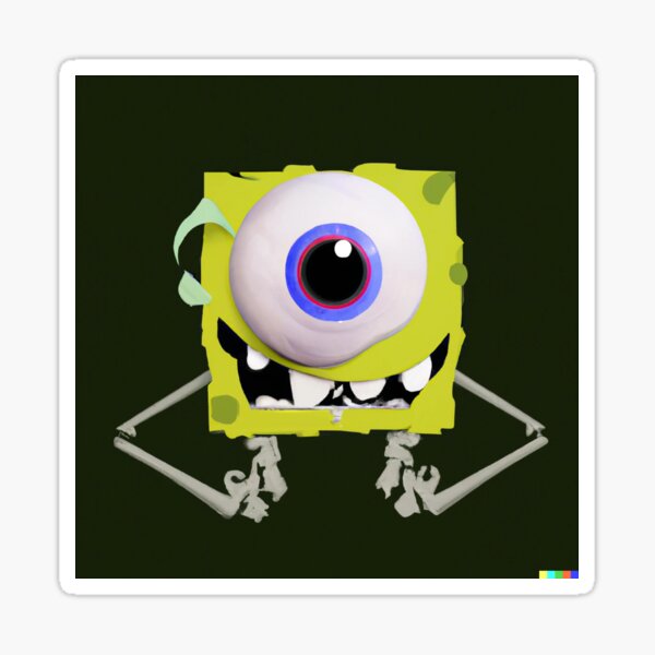 Mike Wazowski Two Eyes Skelton Sticker For Sale By Mujtba Redbubble