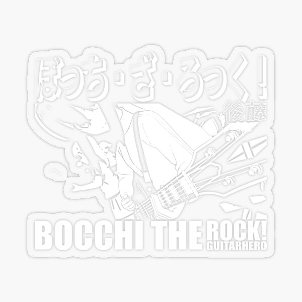 Bocchi The Rock Hitori Gotou Girl Kessoku Band Fanart Black Sticker