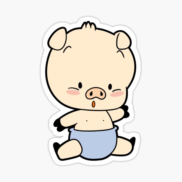 Baby Pig Sticker For Sale By Stikitot Redbubble