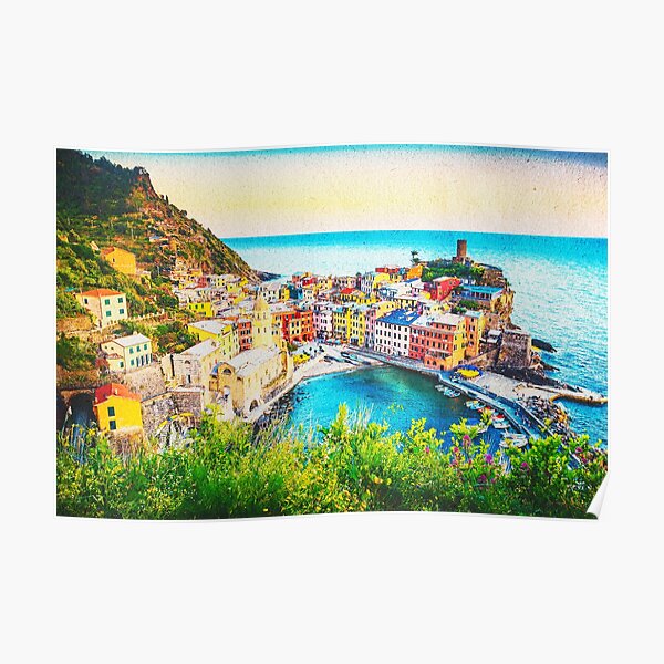 Vernazza Cinque Terre National Park Liguria Italy Poster For Sale