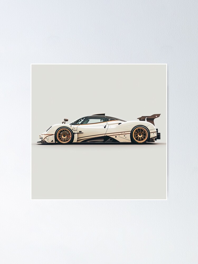 Pagani Zonda Side View Poster For Sale By Ownbycats Redbubble