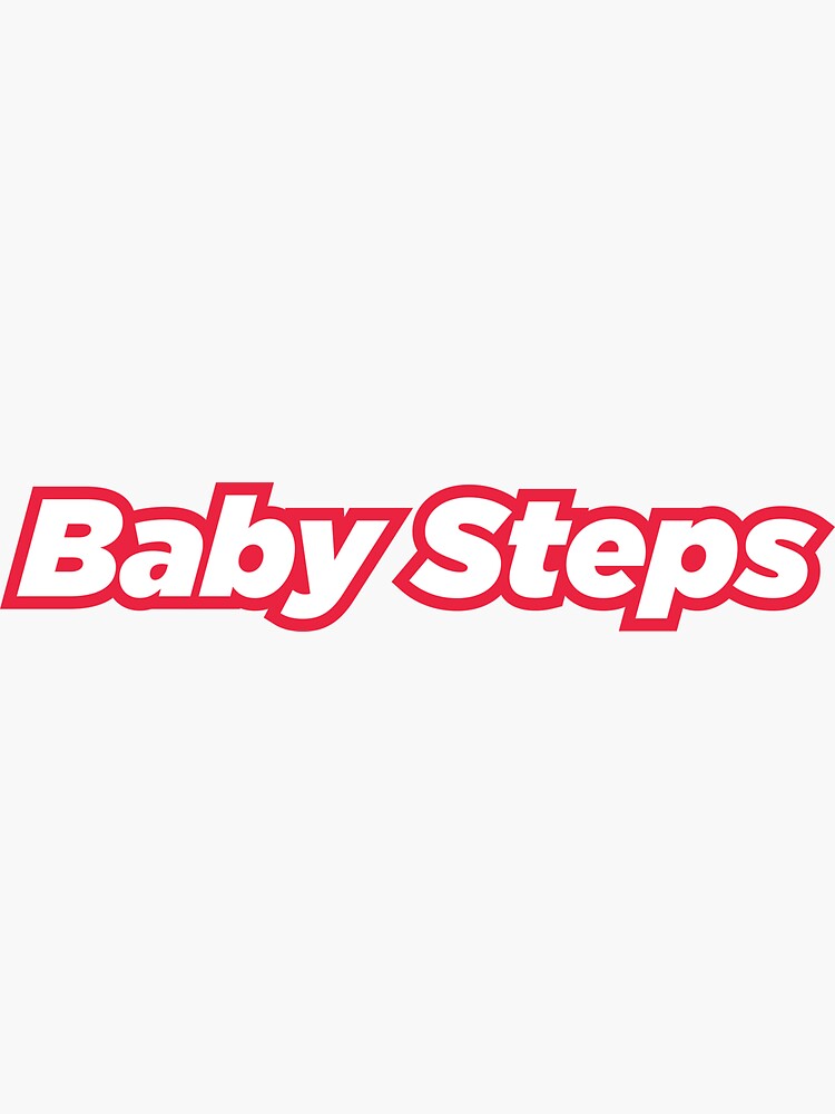 Pegatina Baby Steps Palabras Inspiradoras Positivas De