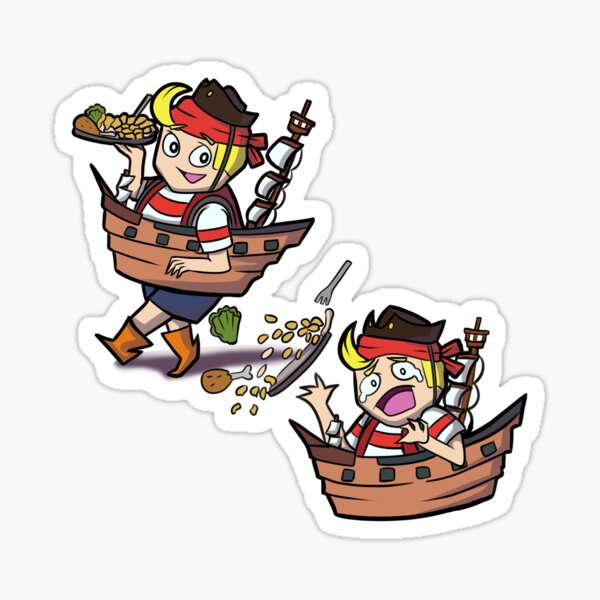 Waiter Working In A Pirate Themed Restaurant Sticker For Sale By