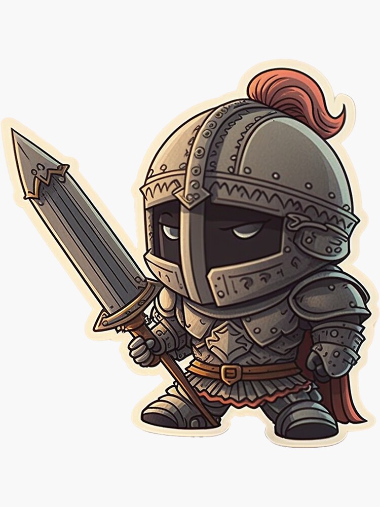 Epic Chibi Knight Sticker By Marcgugdesigns Redbubble