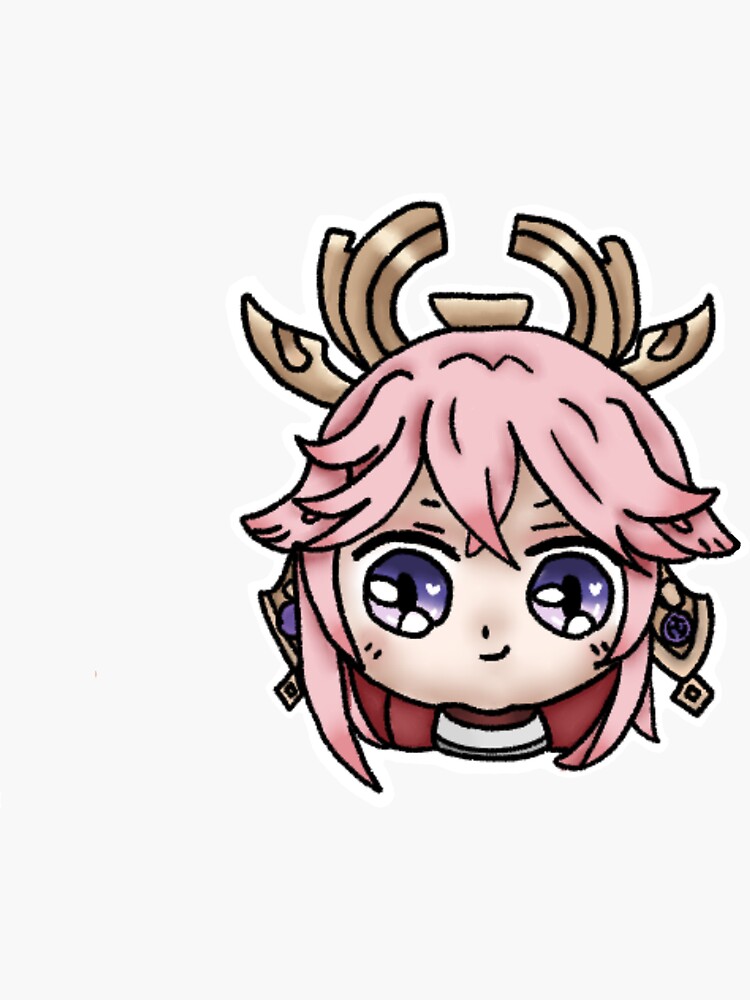 Yae Miko Chibi Sticker For Sale By All Hail Tails Redbubble