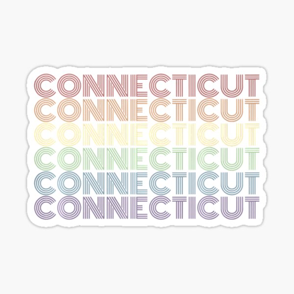 Connecticut Gay Pride Lgbt Us State Sticker For Sale By Denzel Art