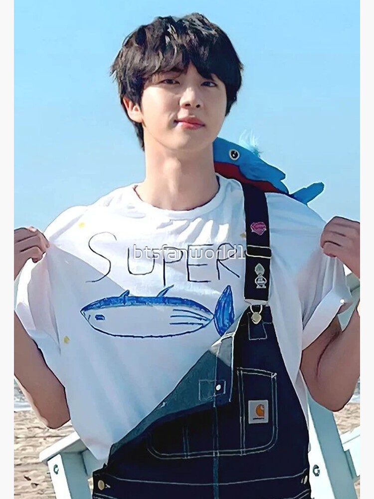 Bts Jin Super Tuna Sticker For Sale By Btsfanworld1 Redbubble