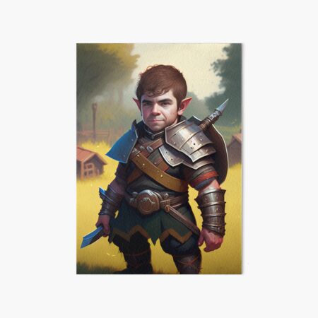 Dungeons And Dragons Male Halfling Knight Character Art Board Print