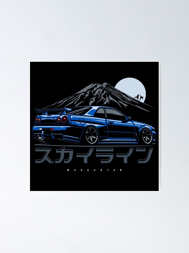 Skyline Gtr R Poster For Sale By Olegmarkaryan Redbubble