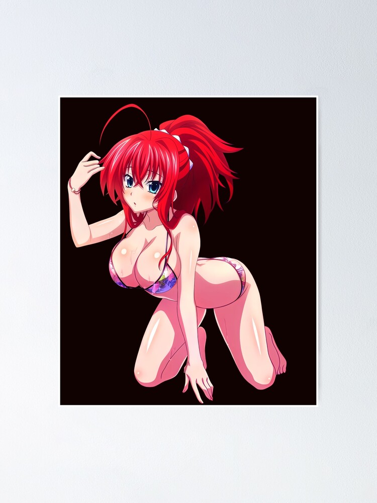 Lewd Rias Gremory Waifu Hentai Anime Poster For Sale By Hentaii