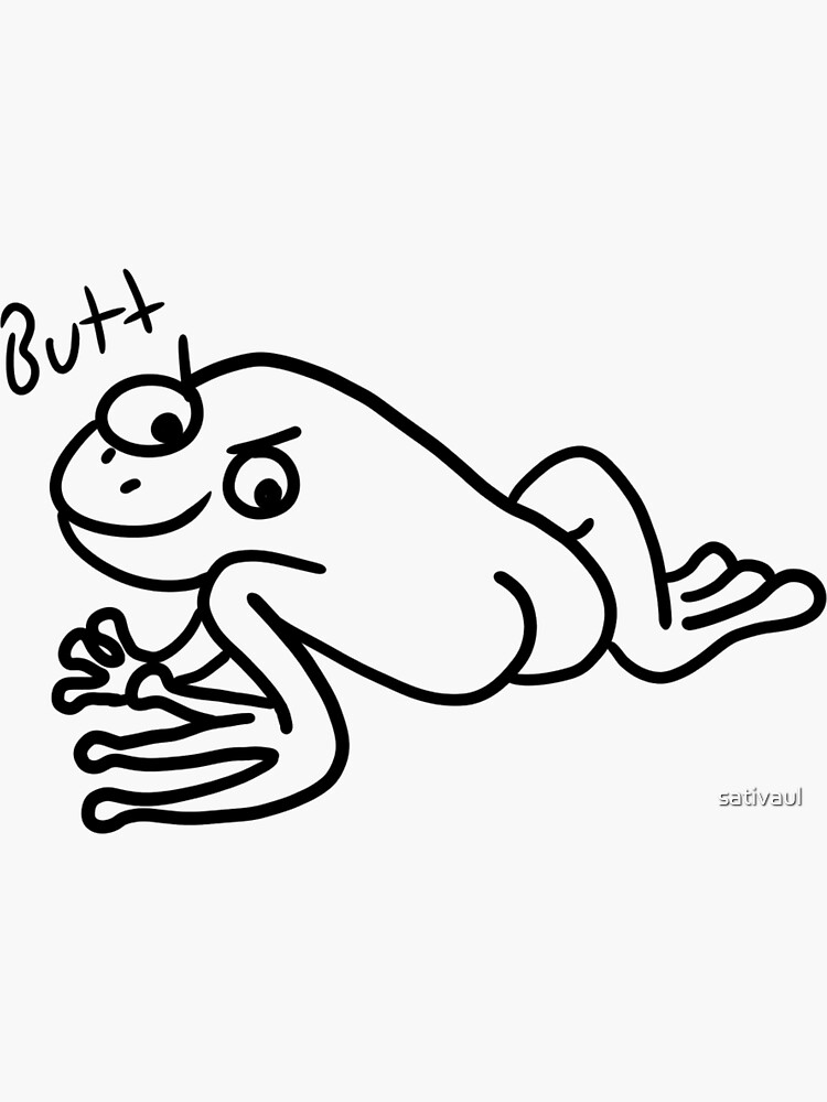 Frog Butt Sticker For Sale By Sativaul Redbubble