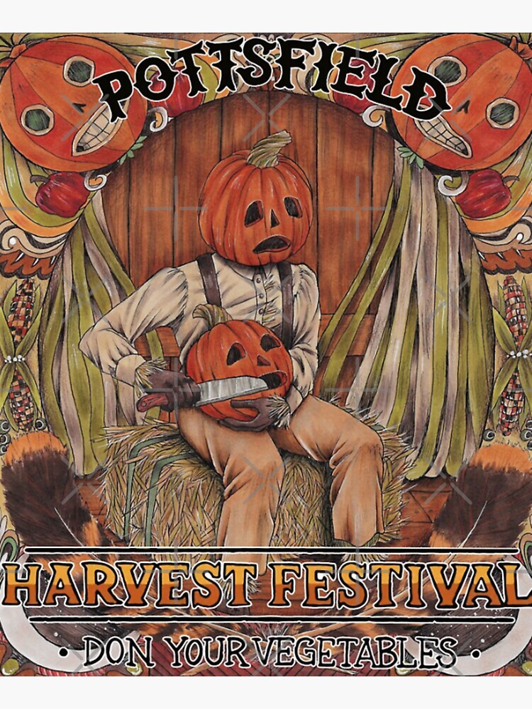 Pottsfield Harvest Festival Don Your Vegetables Sticker For Sale By