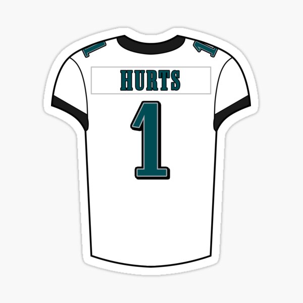 Jalen Hurts Away Jersey Sticker For Sale By Designsheaven Redbubble