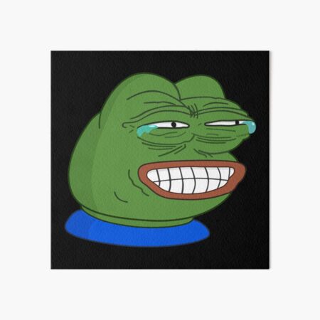 Grinning Poggers Emote Peepo Pepega Twitch Discord Frog Art Board Print For Sale By Rmpk