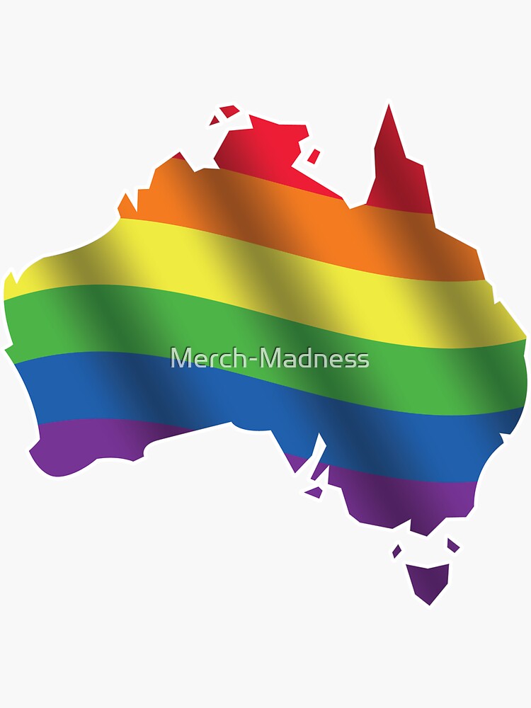 Australia Gay Pride Sticker For Sale By Merch Madness Redbubble