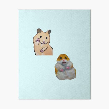 Peace Sign And Screaming Hamster Art Board Print For Sale By