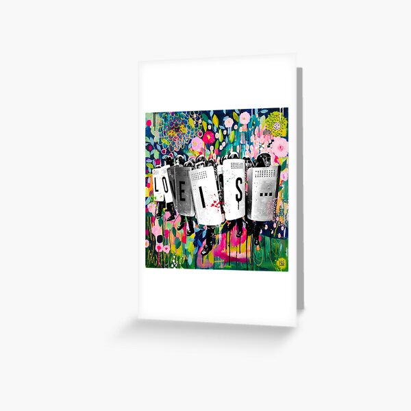 Banksy Inspired Pop Art Greeting Card For Sale By Helt Sort Redbubble