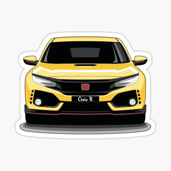 Civic Type R Fk8 Vector Drawing Sticker For Sale By Yohannlp