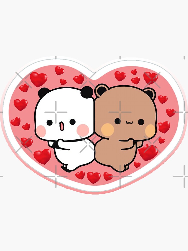 Bubu Dudu Love Panda Bears Sticker For Sale By Designaza Redbubble