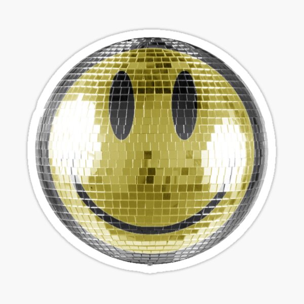 SOFT SMILEY DISCO BALL Sticker For Sale By Oceane Tannous Redbubble