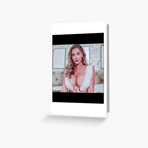 Bethany Lily Poses Naked Big Boobs Model Nude Art Greeting Card For