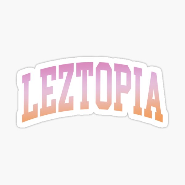 Leztopia Collegiate Lesbian Pride Flag Sticker For Sale By