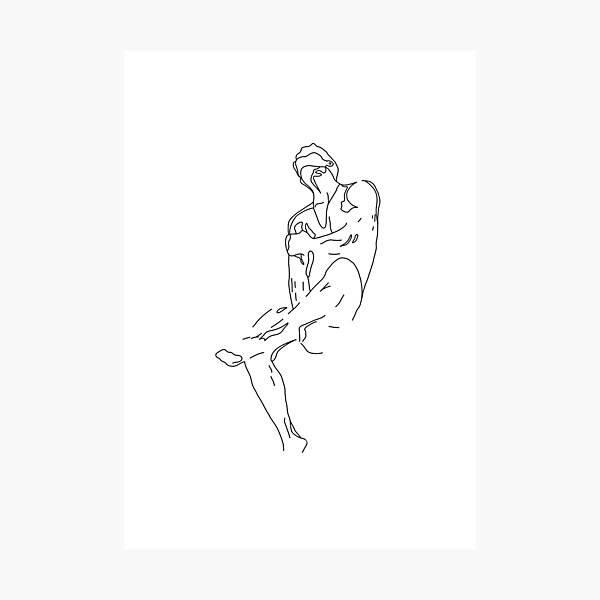 Adam Line Art Naked Man Line Art Printable Wall Art Art Print