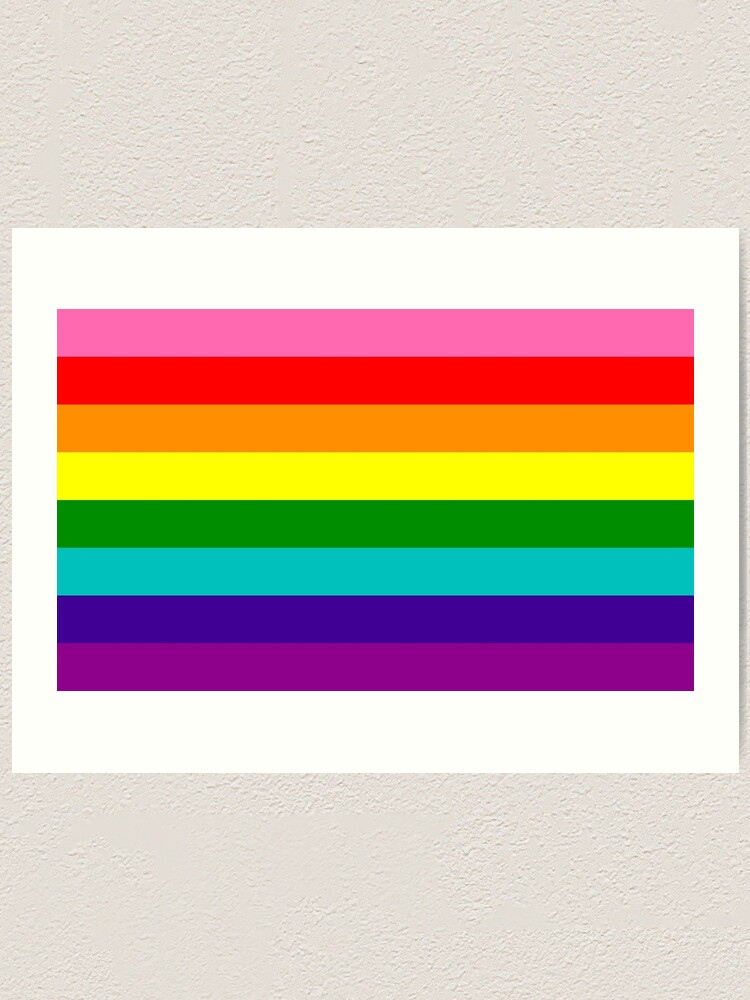 Gay Pride Flag Original Art Print For Sale By Maddesign Redbubble