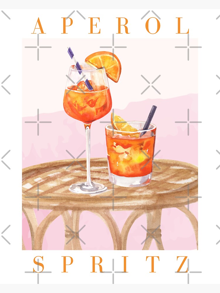 Aperol Spritz Watercolor Original Print Sticker For Sale By Thea