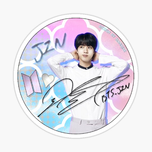 Bts Signature Series Jin Kim Seokjin Autograph Kpop Sticker For Sale