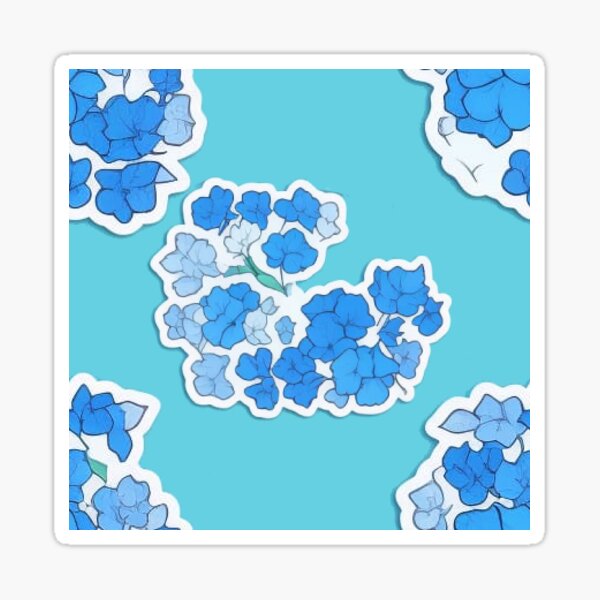 Blue Hydrangeas Sticker For Sale By GeekQuote Redbubble