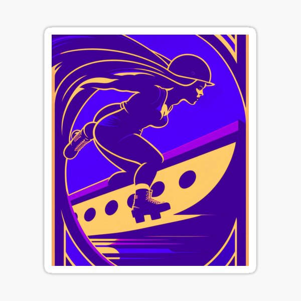 Anime Roller Skates Girl Hot Shibuya Fashion Sticker For Sale By Uzumaki Redbubble