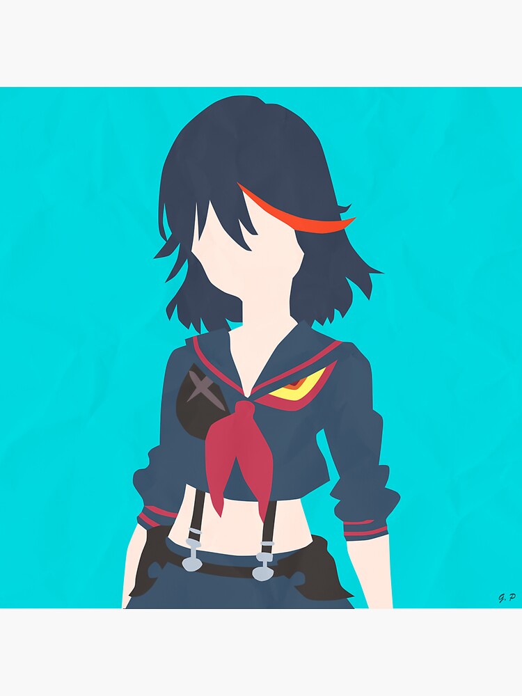 Ryuko Matoi Simplistic Sticker For Sale By Geoffery Redbubble