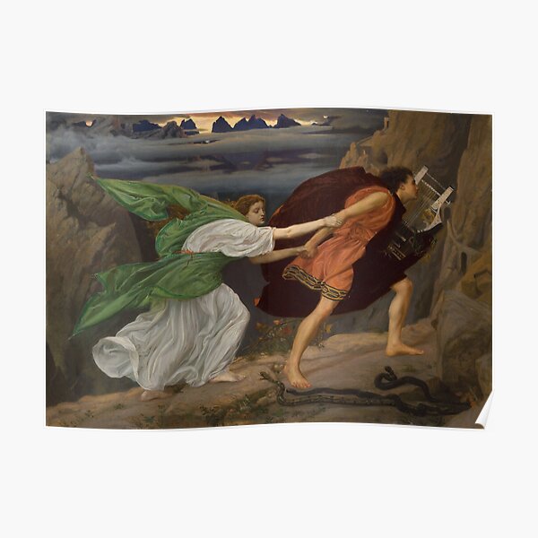 Edward John Poynter Orpheus And Eurydice Poster For Sale By