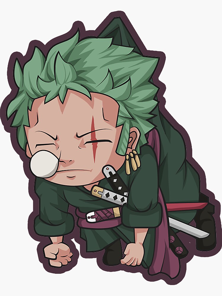 Roronoa Zoro Sticker For Sale By Sonyaaania Redbubble