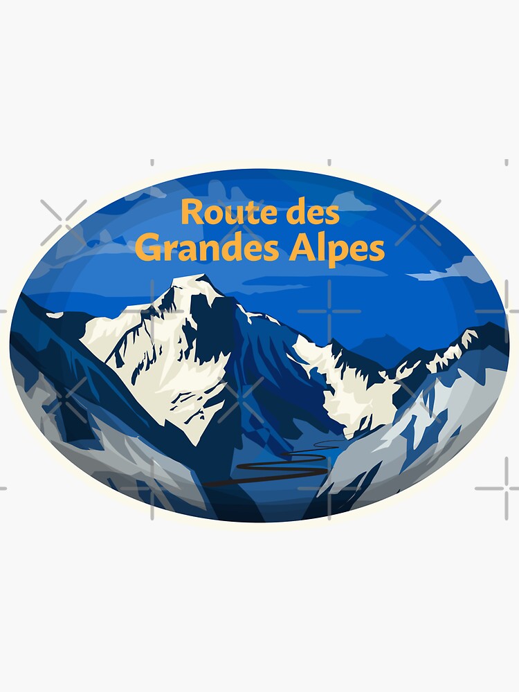 Route Des Grandes Alpes France Sticker For Sale By Studio838 Redbubble