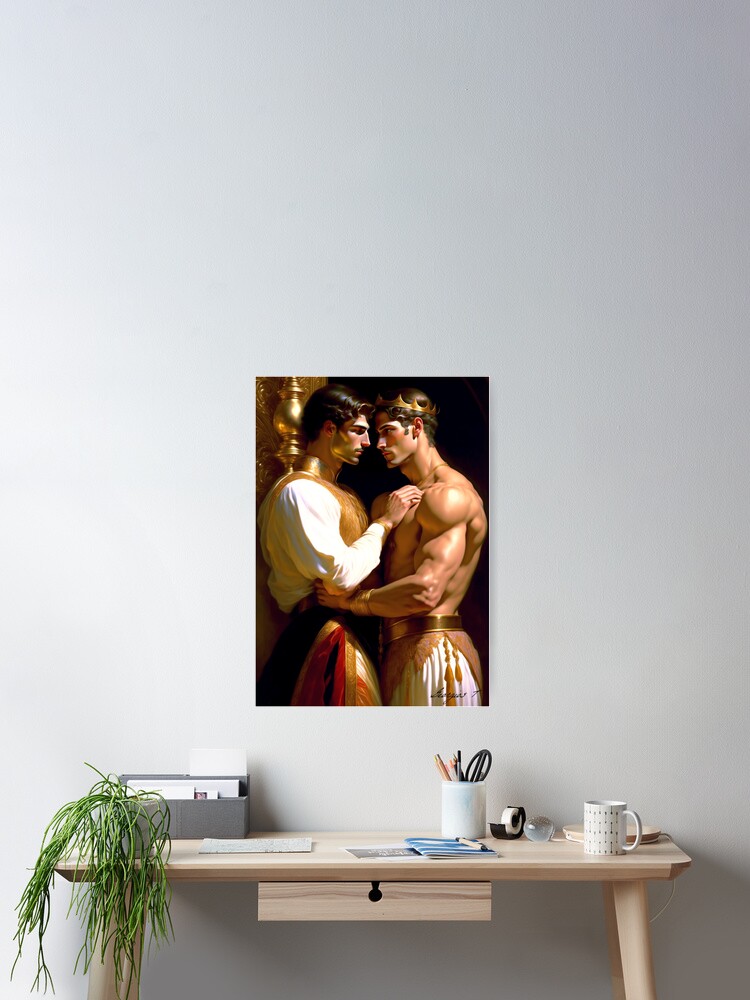 Prince With His Lover Gay Fantasy Art Poster For Sale By Georgiost