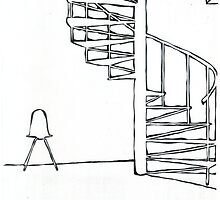 In remember : A chair and the stairs by LINEart