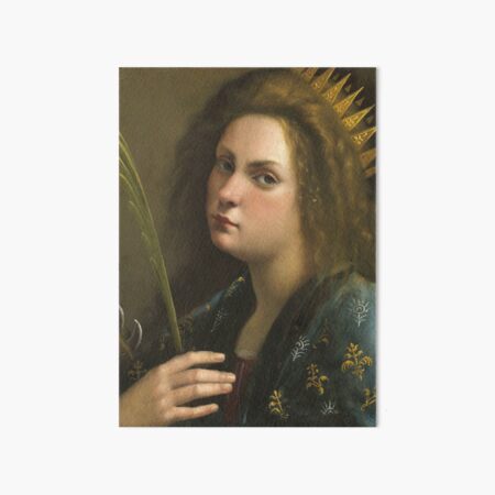 Lámina rígida for Sale con la obra Artemisia Gentileschi Santa