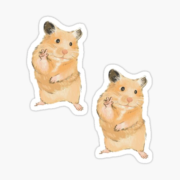 Selfie Hamster Sticker For Sale By Redakhatib Redbubble