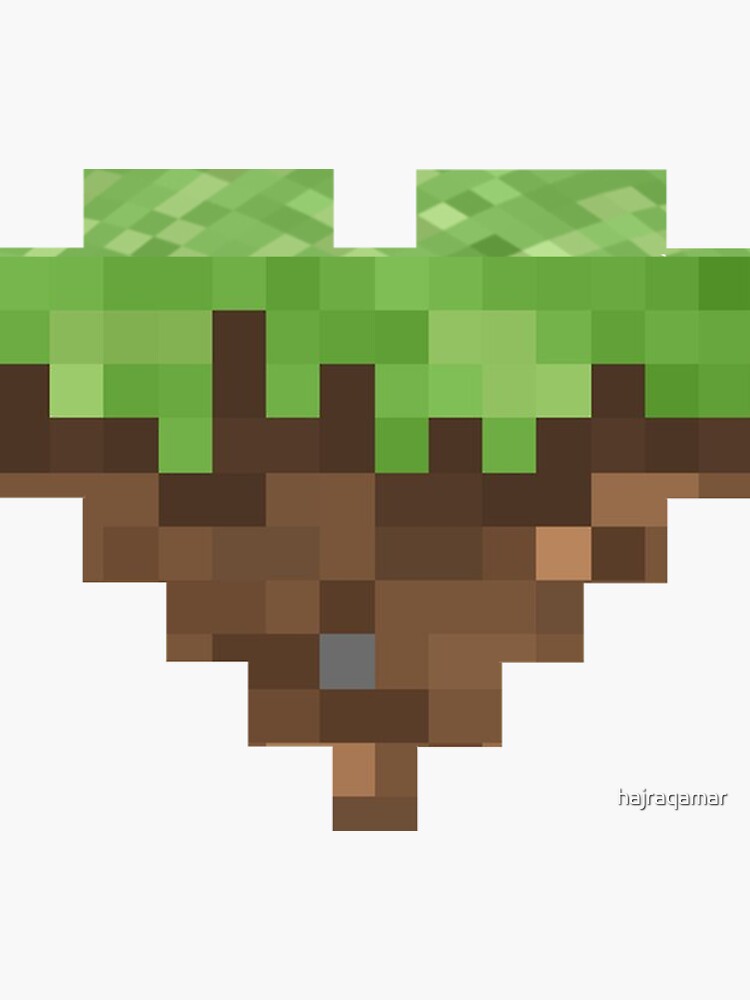 Minecraft Heart Sticker For Sale By Hajraqamar Redbubble