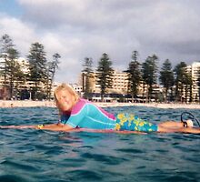 Alison hard at work researching another surfing article... by Alison Aprhys