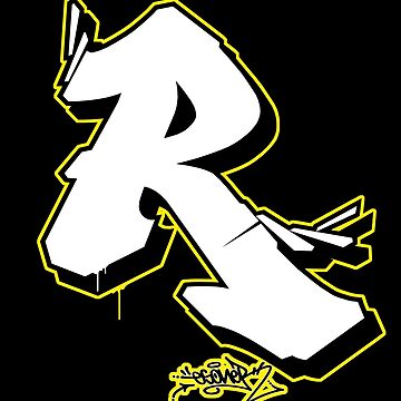 R Letter R By Esone Urban Graffiti Street Style Art Board Print For