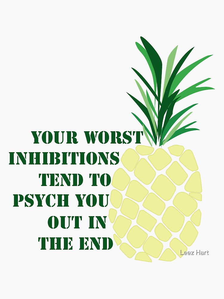 Psych Pineapple Sticker By Lieslhartz Redbubble