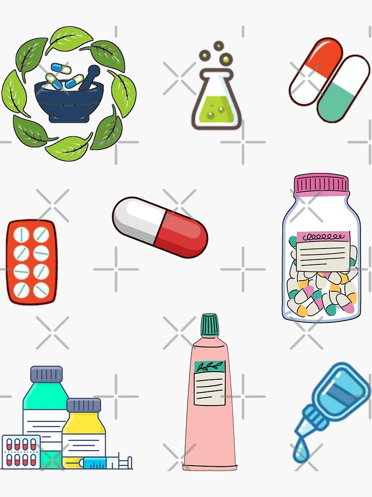 Pharmacy Sticker Pack Sticker For Sale By Redakhatib Redbubble