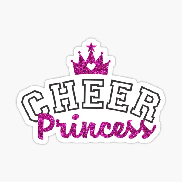 Cheer Princess Glitter Pink Sticker For Sale By Incheerdesigns